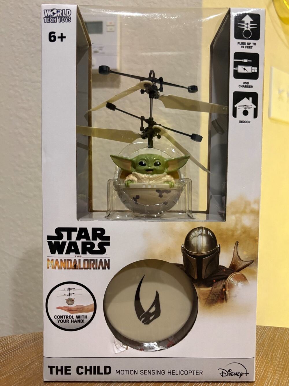 Disney Star Wars the Mandalorian the Child Motion Sensing Helicopter New in Box!